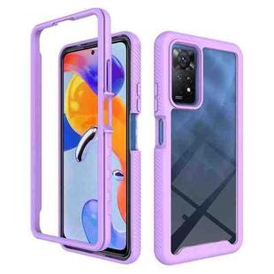For Xiaomi Redmi Note 11 Pro Global Starry Sky Solid Color Series PC + TPU Phone Case(Purple)