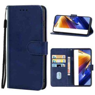 Leather Phone Case For Xiaomi Poco F4 GT(Blue)