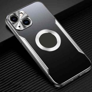 For iPhone 13 Aluminum Alloy + TPU Phone Case(Black Silver)