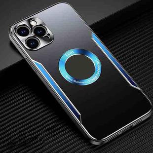 For iPhone 13 Pro Aluminum Alloy + TPU Phone Case (Black Blue)