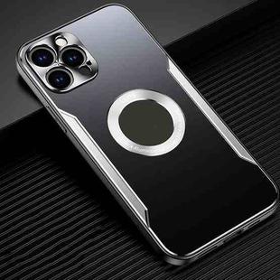 For iPhone 13 Pro Aluminum Alloy + TPU Phone Case (Black Silver)