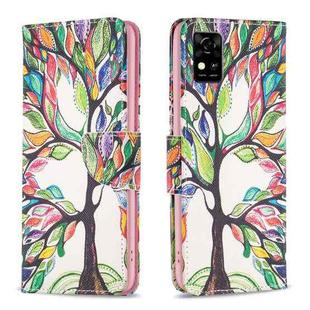 For ZTE Blade  A31 Colored Drawing Pattern Leather Phone Case(Tree Life)
