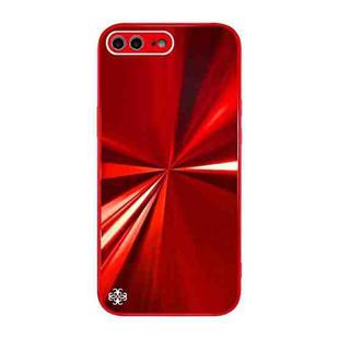 CD Texture TPU + Tempered Glass Phone Case For iPhone 8 Plus / 7 Plus(Red)