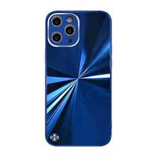 For iPhone 11 Pro Max CD Texture TPU + Tempered Glass Phone Case (Blue)