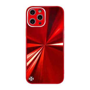 For iPhone 12 Pro CD Texture TPU + Tempered Glass Phone Case(Red)