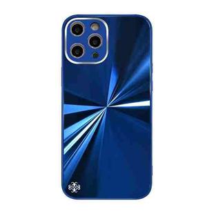 For iPhone 12 Pro CD Texture TPU + Tempered Glass Phone Case(Blue)