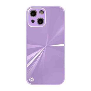 For iPhone 13 CD Texture TPU + Tempered Glass Phone Case(Purple)