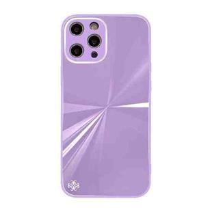 For iPhone 13 Pro CD Texture TPU + Tempered Glass Phone Case (Purple)