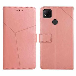 For Xiaomi Redmi 9C Y Stitching Horizontal Flip Leather Phone Case(Rose Gold)