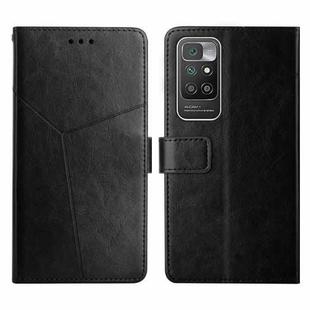 For Xiaomi Redmi 10 Y Stitching Horizontal Flip Leather Phone Case(Black)