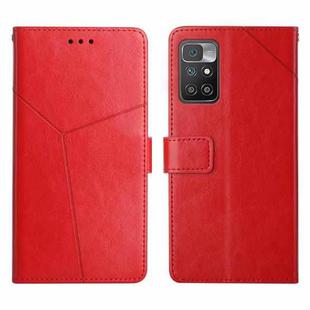 For Xiaomi Redmi 10 5G / Note 11E Y Stitching Horizontal Flip Leather Phone Case(Red)