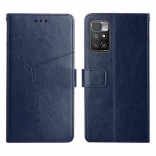 For Xiaomi Redmi 10 5G / Note 11E Y Stitching Horizontal Flip Leather Phone Case(Blue)