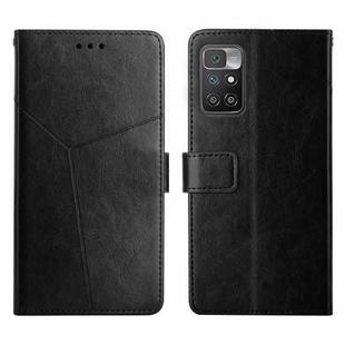For Xiaomi Redmi 10 5G / Note 11E Y Stitching Horizontal Flip Leather Phone Case(Black)