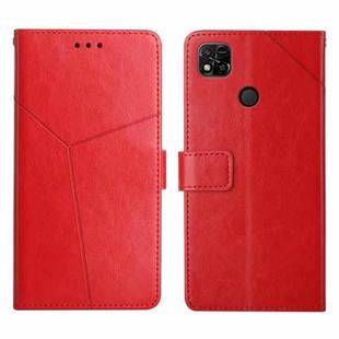 For Xiaomi Redmi 10A Y Stitching Horizontal Flip Leather Phone Case(Red)