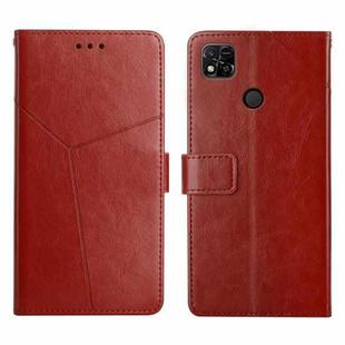 For Xiaomi Redmi 10A Y Stitching Horizontal Flip Leather Phone Case(Brown)
