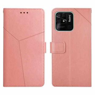 For Xiaomi Redmi 10C Y Stitching Horizontal Flip Leather Phone Case(Rose Gold)