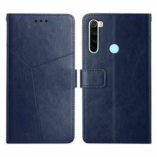 For Xiaomi Redmi Note 8 Y Stitching Horizontal Flip Leather Phone Case(Blue)