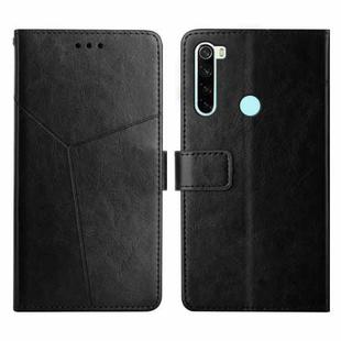 For Xiaomi Redmi Note 8T Y Stitching Horizontal Flip Leather Phone Case(Black)