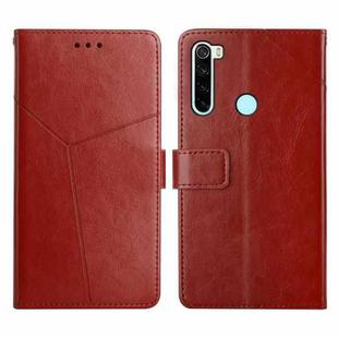 For Xiaomi Redmi Note 8T Y Stitching Horizontal Flip Leather Phone Case(Brown)
