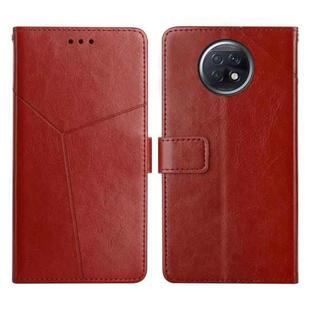For Xiaomi Redmi Note 9 5G / Note 9T 5G Y Stitching Horizontal Flip Leather Phone Case(Brown)