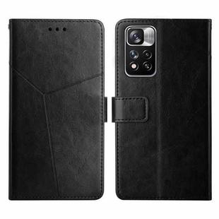 For Xiaomi Redmi Note 11 Pro Y Stitching Horizontal Flip Leather Phone Case(Black)