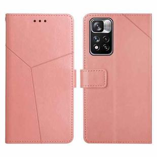 For Xiaomi Redmi Note 11 Pro Y Stitching Horizontal Flip Leather Phone Case(Rose Gold)