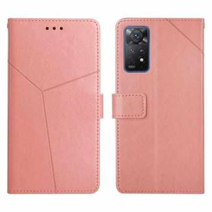 For Xiaomi Redmi Note 11 Pro Global Y Stitching Horizontal Flip Leather Phone Case(Rose Gold)