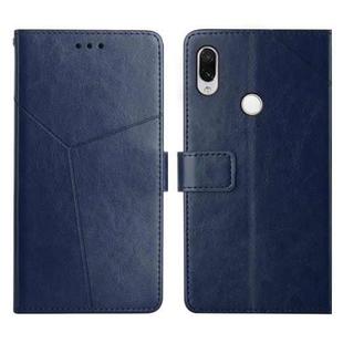 For Xiaomi Redmi Note 7 / Note 7 Pro Y Stitching Horizontal Flip Leather Phone Case(Blue)