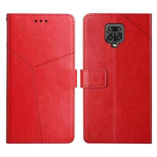 For Xiaomi Redmi Note 9 Pro 4G Y Stitching Horizontal Flip Leather Phone Case(Red)