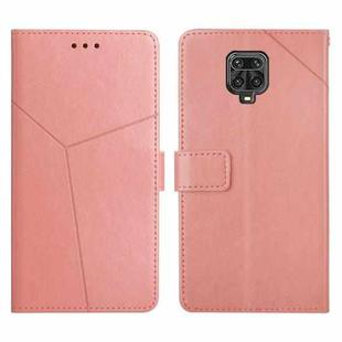 For Xiaomi Redmi Note 9 Pro 4G Y Stitching Horizontal Flip Leather Phone Case(Rose Gold)