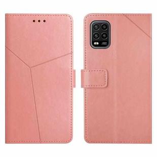 For Xiaomi Mi 10 Lite 5G Y Stitching Horizontal Flip Leather Phone Case(Rose Gold)