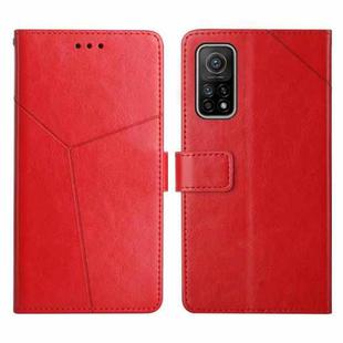 For Xiaomi Mi 10T 5G Y Stitching Horizontal Flip Leather Phone Case(Red)