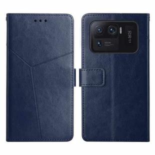 For Xiaomi Mi 11 Ultra Y Stitching Horizontal Flip Leather Phone Case(Blue)