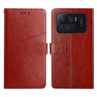 For Xiaomi Mi 11 Ultra Y Stitching Horizontal Flip Leather Phone Case(Brown)