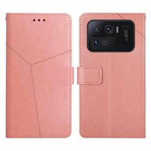 For Xiaomi Mi 11 Ultra Y Stitching Horizontal Flip Leather Phone Case(Rose Gold)