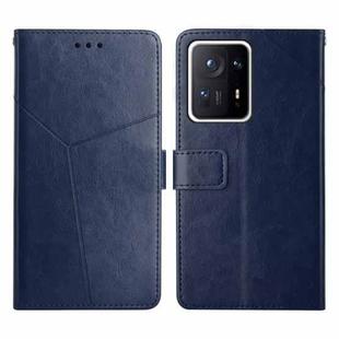 For Xiaomi Mi Mix4 Y Stitching Horizontal Flip Leather Phone Case(Blue)