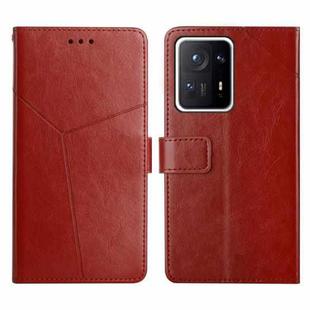 For Xiaomi Mi Mix4 Y Stitching Horizontal Flip Leather Phone Case(Brown)