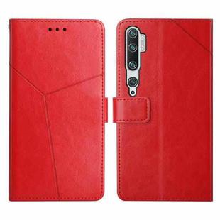 For Xiaomi Mi Note 10 Y Stitching Horizontal Flip Leather Phone Case(Red)