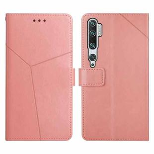 For Xiaomi Mi Note 10 Y Stitching Horizontal Flip Leather Phone Case(Rose Gold)