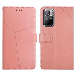 For Xiaomi Poco M4 Pro 5G Y Stitching Horizontal Flip Leather Phone Case(Rose Gold)