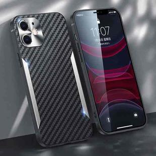 Carbon Fiber PC + TPU Phone Case For iPhone 12(Silver)