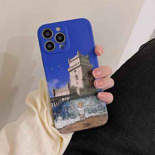 TPU Pattern Shockproof Phone Case For iPhone 13(Castle)