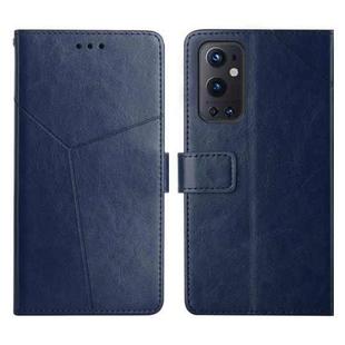 For OnePlus 9 Pro Y Stitching Horizontal Flip Leather Phone Case(Blue)