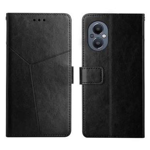 For OnePlus Nord N20 5G Y Stitching Horizontal Flip Leather Phone Case(Black)