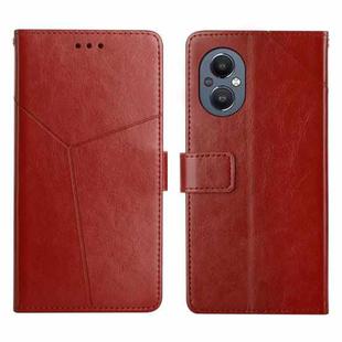 For OnePlus Nord N20 5G Y Stitching Horizontal Flip Leather Phone Case(Brown)