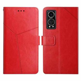 For ZTE Axon 30 Y Stitching Horizontal Flip Leather Phone Case(Red)