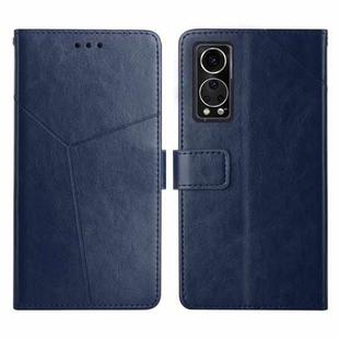 For ZTE Axon 30 Y Stitching Horizontal Flip Leather Phone Case(Blue)