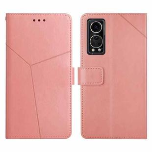 For ZTE Axon 30 Y Stitching Horizontal Flip Leather Phone Case(Rose Gold)