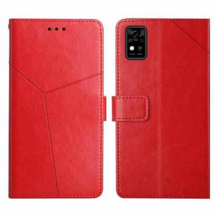 For ZTE Blade A31 Y Stitching Horizontal Flip Leather Phone Case(Red)
