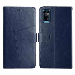 For ZTE Blade A51 Y Stitching Horizontal Flip Leather Phone Case(Blue)